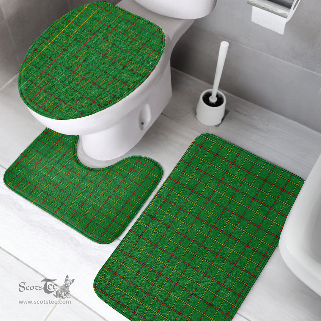 Scottish Tribe of Mar Clan Tartan Bath Rug Set Plaid Bathroom Set