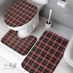 Scottish Norwegian Night Clan Tartan Bath Rug Set Plaid Bathroom Set