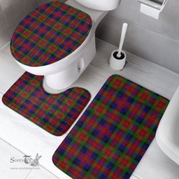 Scottish Tennant Clan Tartan Bath Rug Set Plaid Bathroom Set
