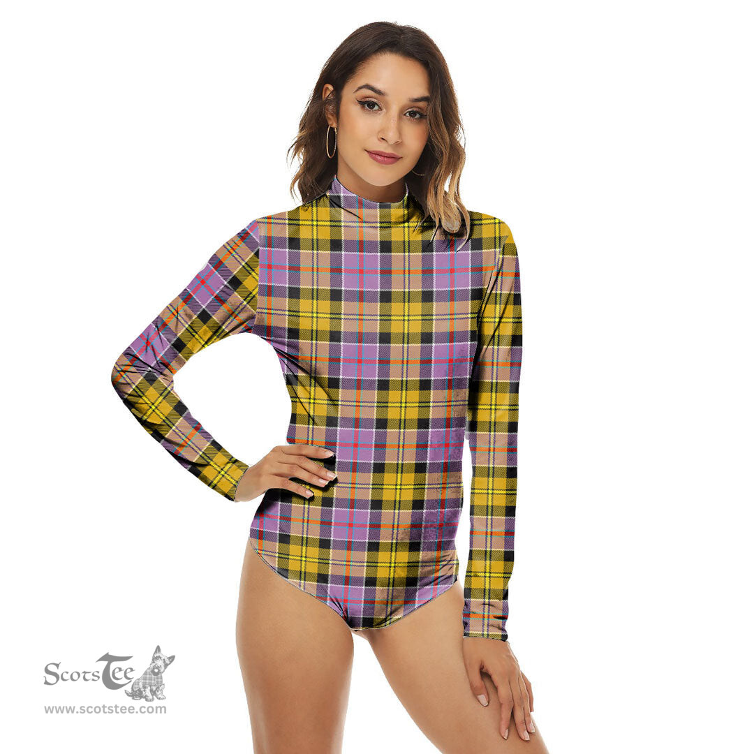 Scottish Culloden Ancient Clan Tartan Womens Long Sleeve Turtleneck Bodysuit