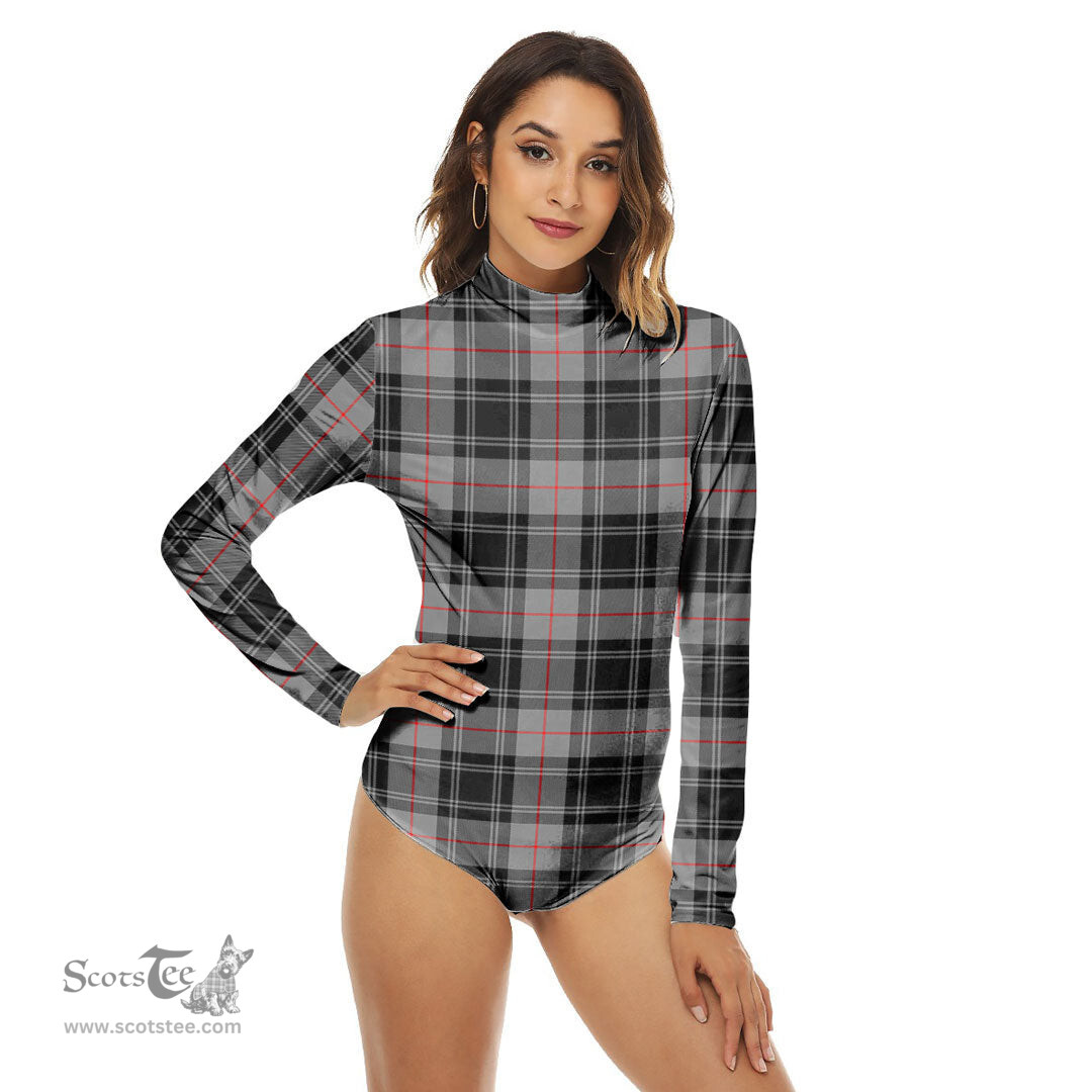 Scottish Moffat Modern Clan Tartan Womens Long Sleeve Turtleneck Bodysuit
