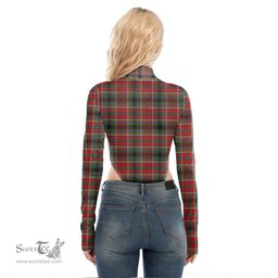 Scottish Anderson of Arbrake Clan Crest Tartan Womens Turtleneck High Cut Bodysuit Stretchy Jumpsuit
