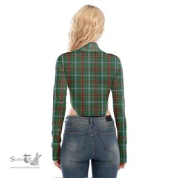 Scottish Gayre Clan Crest Tartan Womens Turtleneck High Cut Bodysuit Stretchy Jumpsuit