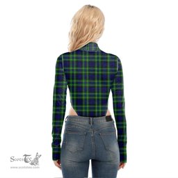 Scottish MacNeil of Colonsay Modern Clan Crest Tartan Womens Turtleneck High Cut Bodysuit Stretchy Jumpsuit