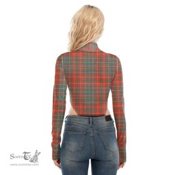 Scottish MacDougall Ancient Clan Tartan Womens Turtleneck High Cut Bodysuit Stretchy Jumpsuit