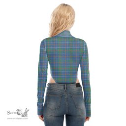 Scottish MacHardy Ancient Clan Tartan Womens Turtleneck High Cut Bodysuit Stretchy Jumpsuit