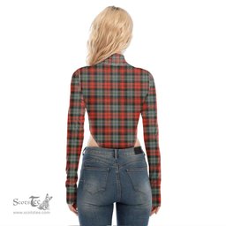 Scottish MacLachlan Weathered Clan Crest Tartan Womens Turtleneck High Cut Bodysuit Stretchy Jumpsuit