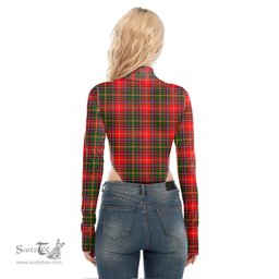Scottish Somerville Modern Clan Crest Tartan Womens Turtleneck High Cut Bodysuit Stretchy Jumpsuit