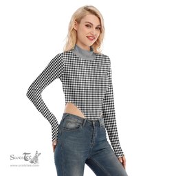 Scottish Shepherd Clan Tartan Womens Turtleneck High Cut Bodysuit Stretchy Jumpsuit