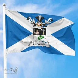 Scottish Carwood Clan Scotland Flag and Scottish Family Crest Flag