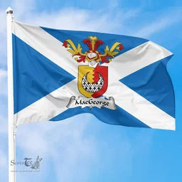 Scottish MacGeorge Clan Scotland Flag and Scottish Family Crest Flag