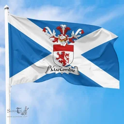 Scottish MacCombie Clan Scotland Flag and Scottish Family Crest Flag