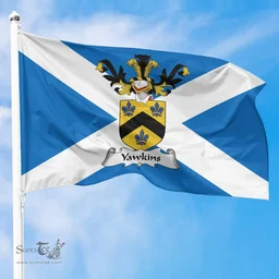 Scottish Yawkins Clan Scotland Flag and Scottish Family Crest Flag