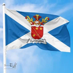 Scottish Symington Clan Scotland Flag and Scottish Family Crest Flag