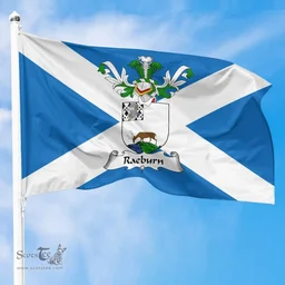 Scottish Raeburn Clan Scotland Flag and Scottish Family Crest Flag