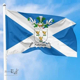 Scottish Paterson Clan Scotland Flag and Scottish Family Crest Flag