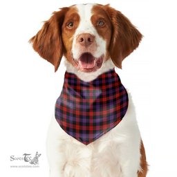 Scottish Brown Modern Clan Tartan Pets Scarf Pet Dog Bandana