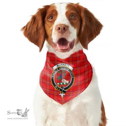 Scottish Burnett Modern Clan Crest Tartan Pets Scarf Pet Dog Bandana