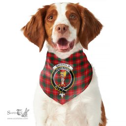 Scottish Chisholm Modern Clan Crest Tartan Pets Scarf Pet Dog Bandana