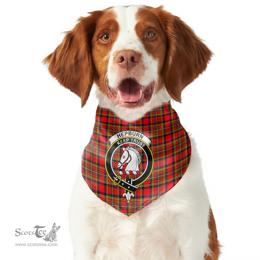 Scottish Hepburn Clan Crest Tartan Pets Scarf Pet Dog Bandana
