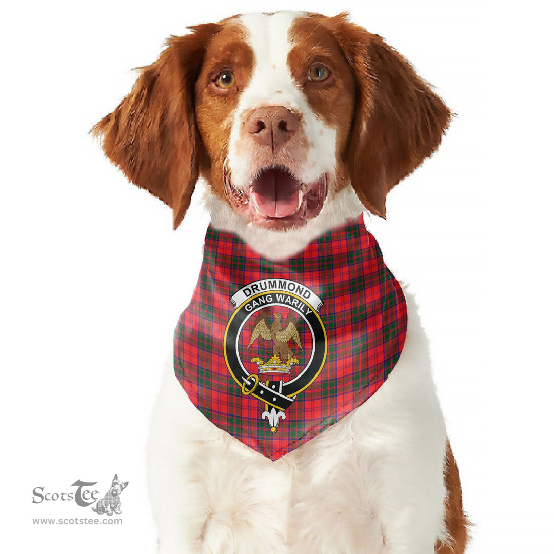 Scottish Drummond Modern Clan Crest Tartan Pets Scarf Pet Dog Bandana