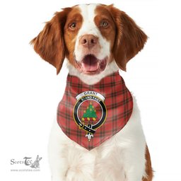 Scottish Grant Weathered Clan Crest Tartan Pets Scarf Pet Dog Bandana