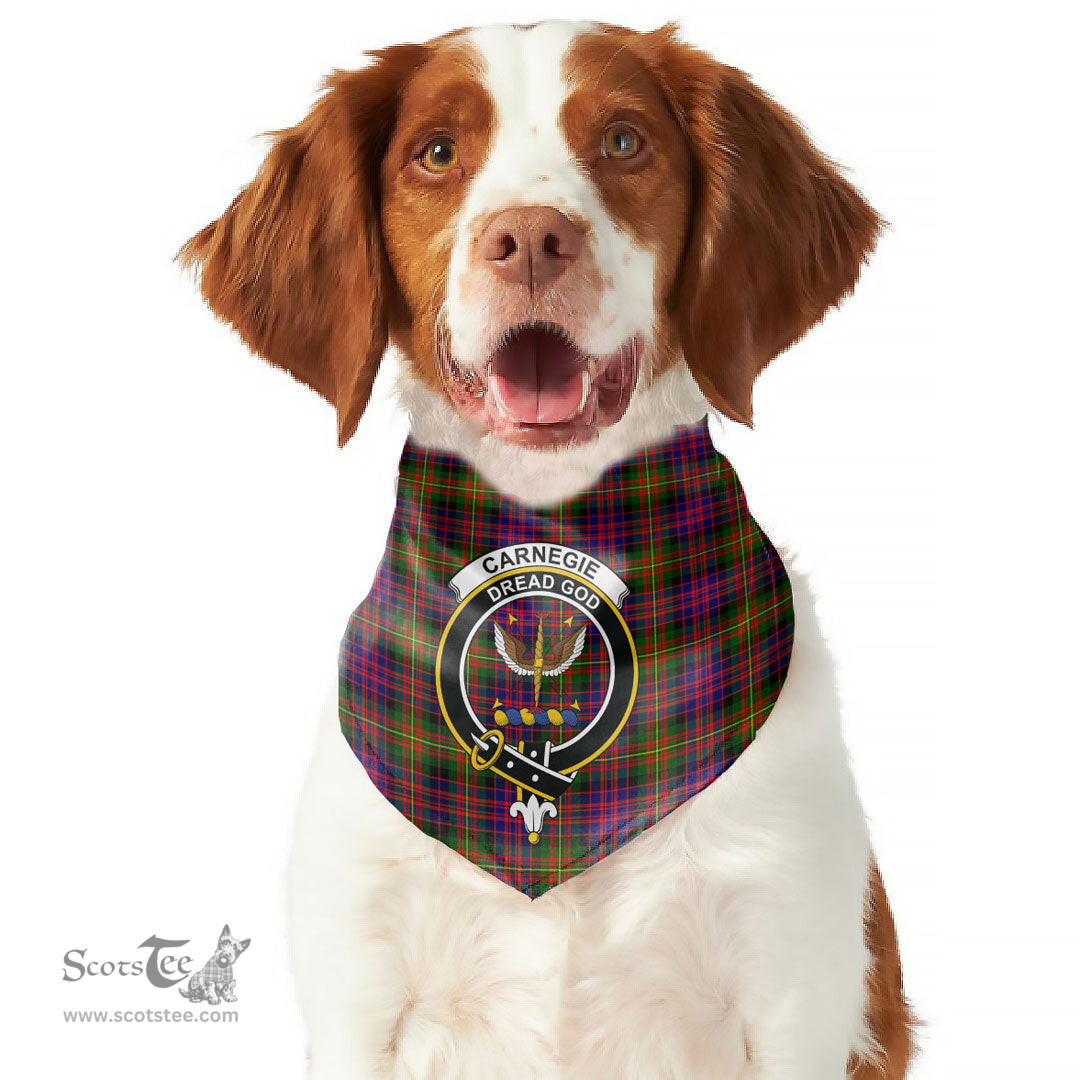 Scottish Carnegie Modern Clan Crest Tartan Pets Scarf Pet Dog Bandana