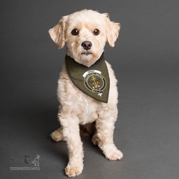 Scottish Gray Clan Crest Tartan Pets Scarf Pet Dog Bandana