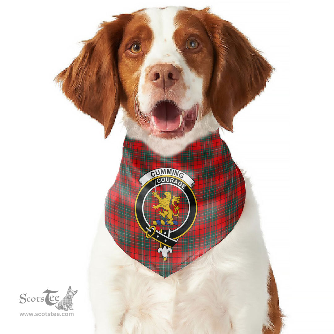 Scottish Cumming Modern Clan Crest Tartan Pets Scarf Pet Dog Bandana