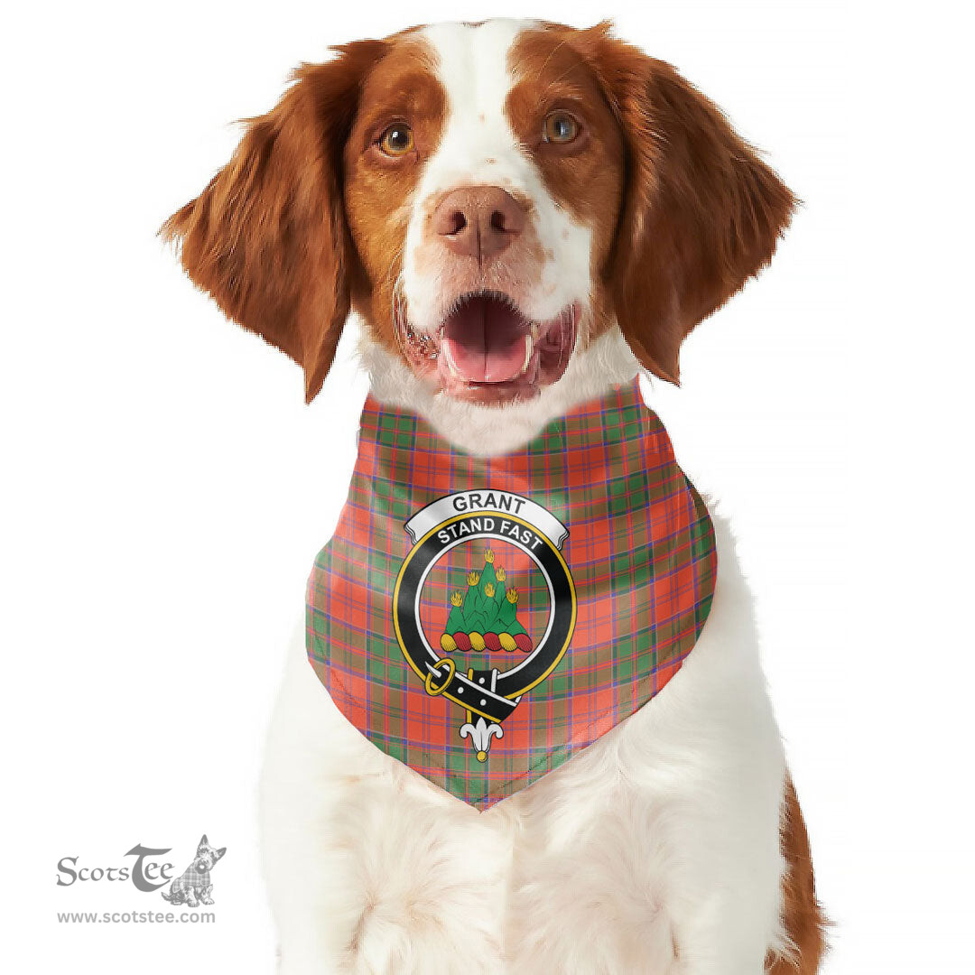 Scottish Grant Ancient Clan Crest Tartan Pets Scarf Pet Dog Bandana