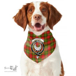 Scottish Leask Clan Crest Tartan Pets Scarf Pet Dog Bandana