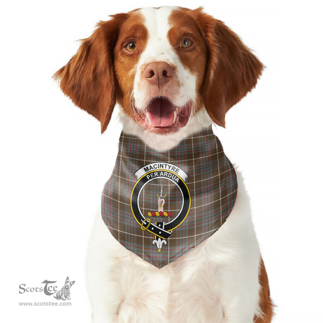 Scottish MacIntyre Hunting Weathered Clan Crest Tartan Pets Scarf Pet Dog Bandana