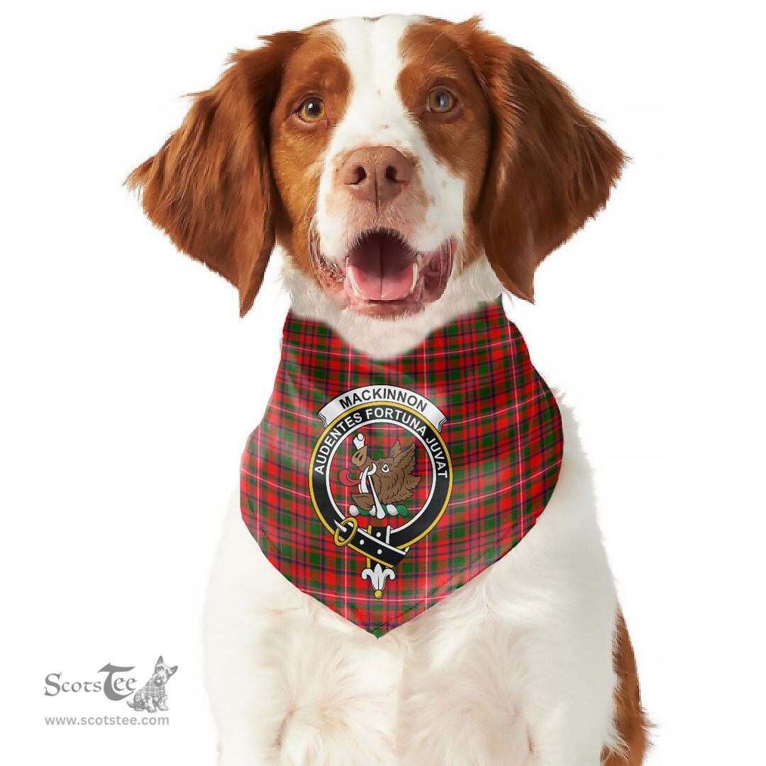 Scottish MacKinnon Modern Clan Crest Tartan Pets Scarf Pet Dog Bandana