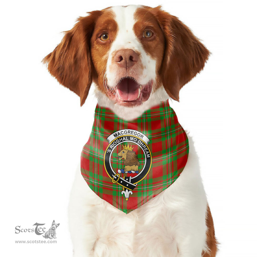 Scottish MacGregor Modern Clan Crest Tartan Pets Scarf Pet Dog Bandana
