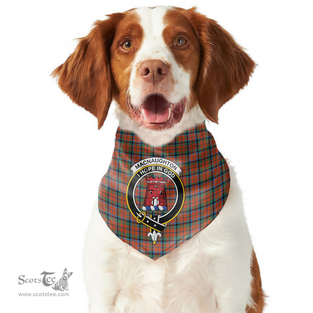 Scottish MacNaughton Ancient Clan Crest Tartan Pets Scarf Pet Dog Bandana