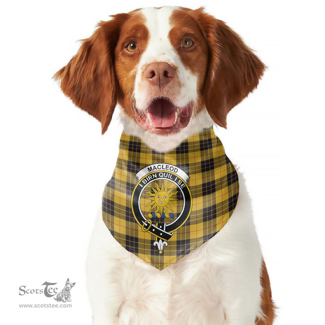 Scottish MacLeod of Lewis Ancient Clan Crest Tartan Pets Scarf Pet Dog Bandana