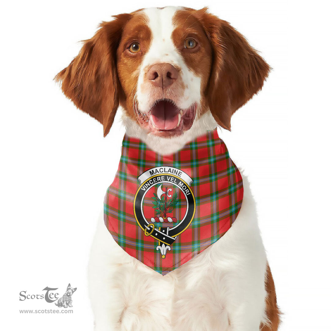 Scottish MacLaine of Loch Buie Clan Crest Tartan Pets Scarf Pet Dog Bandana