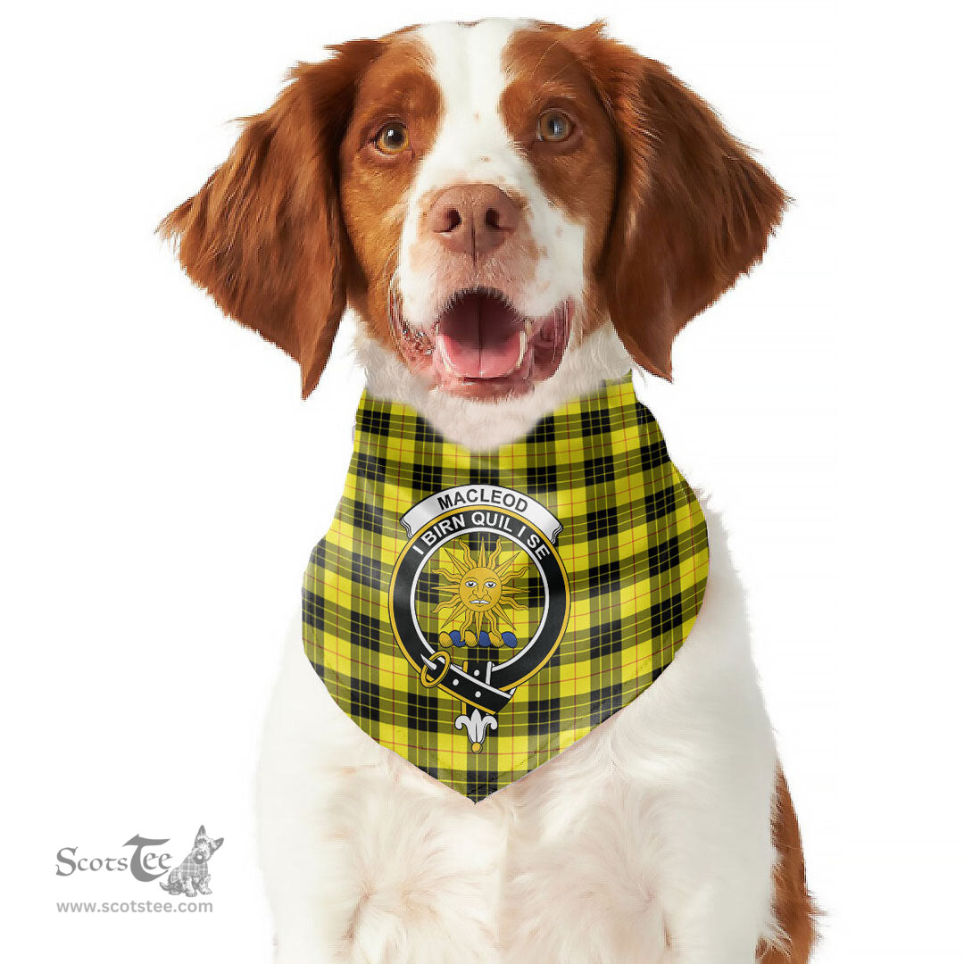 Scottish MacLeod of Lewis Modern Clan Crest Tartan Pets Scarf Pet Dog Bandana