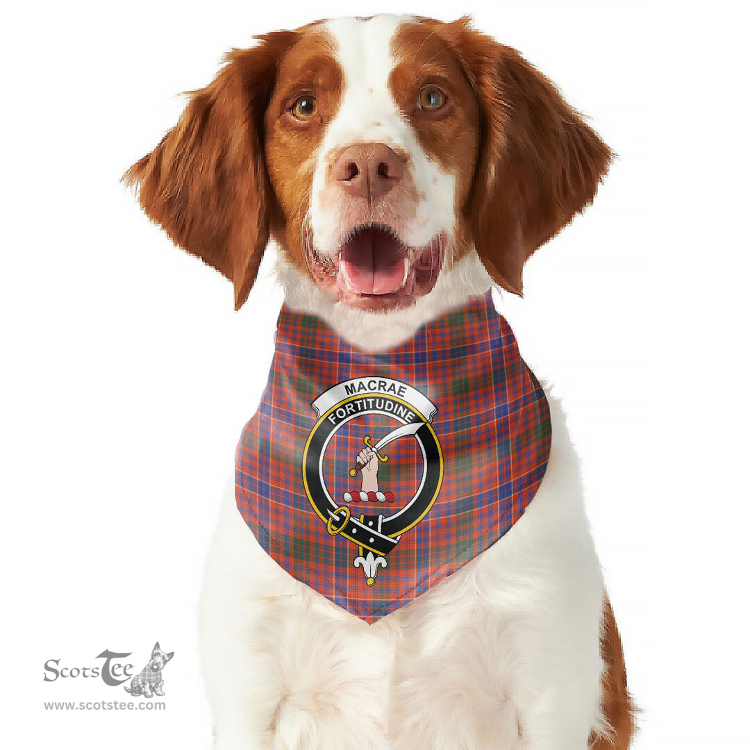 Scottish MacRae Ancient Clan Crest Tartan Pets Scarf Pet Dog Bandana