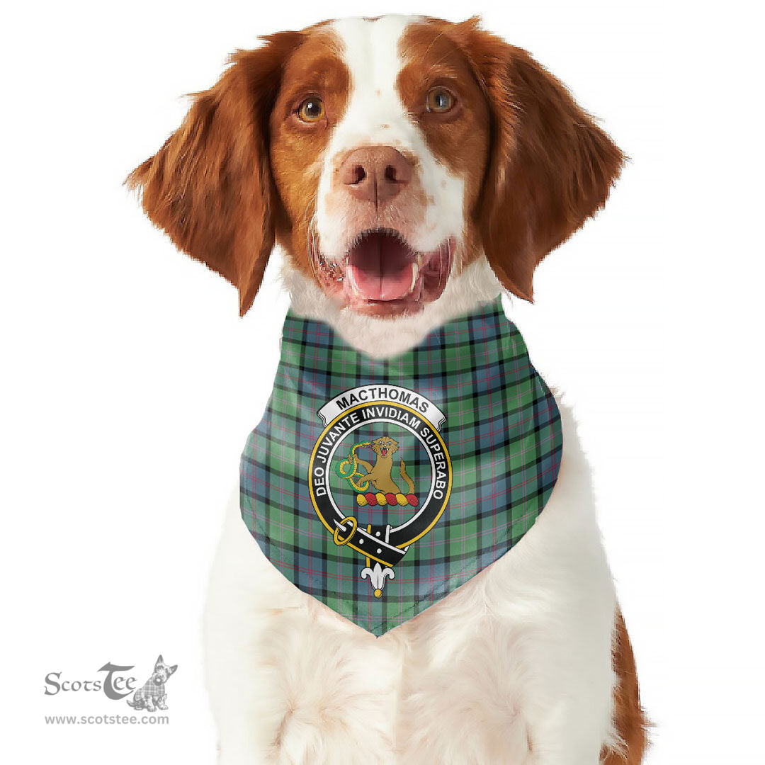 Scottish MacThomas Ancient Clan Crest Tartan Pets Scarf Pet Dog Bandana