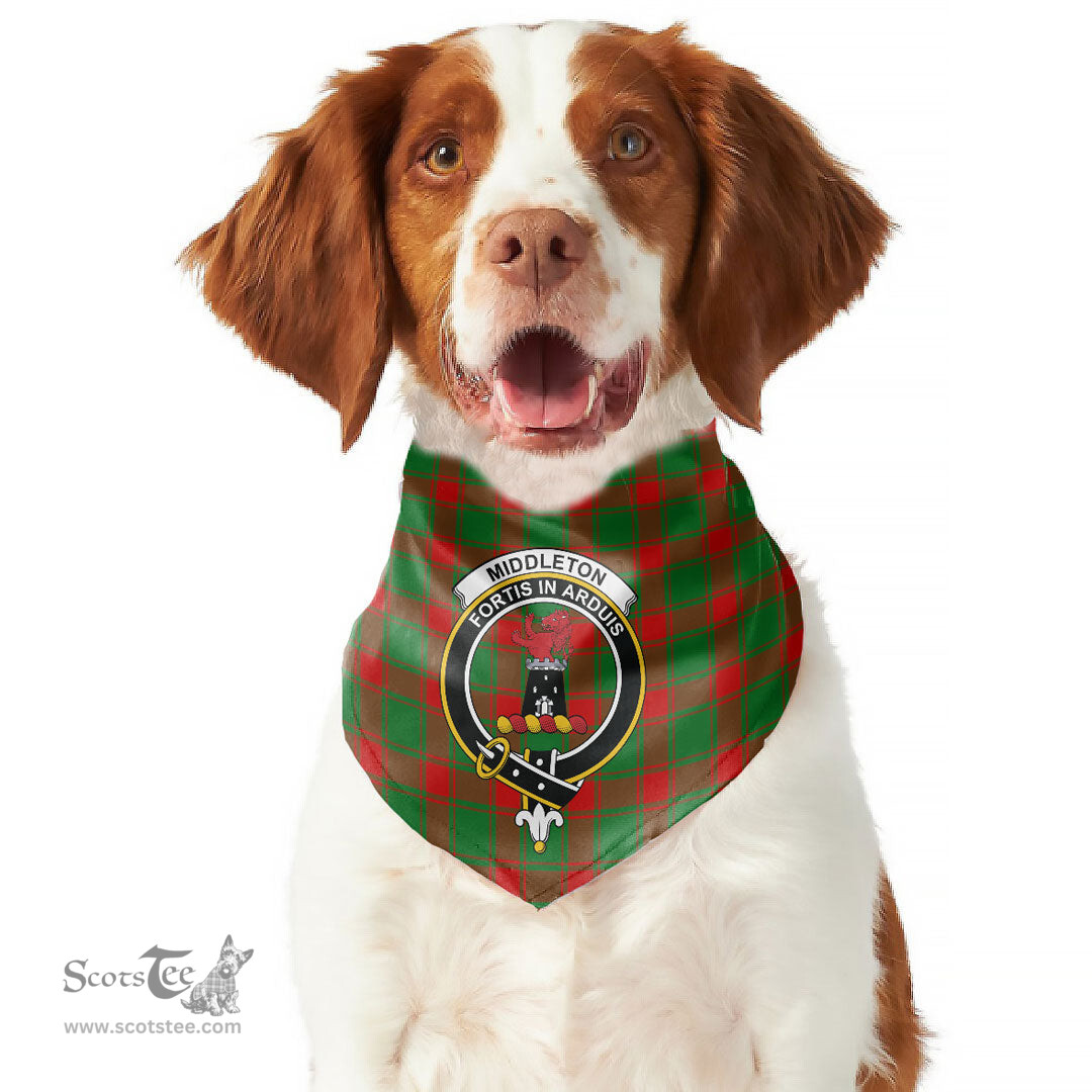 Scottish Middleton Modern Clan Crest Tartan Pets Scarf Pet Dog Bandana