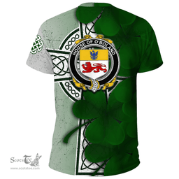 ScotsTee Shop Irish House of O BOLAND Coat of Arms Irish Family Crest T Shirt Irish Shamrock Celtic Cross T Shirt