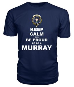 ScotsTee Shop Navy Tartan T Shirts Scottish Murray Of Atholl Clan Keep Calm and Be Proud To Be a Murray Of Atholl T Shirt