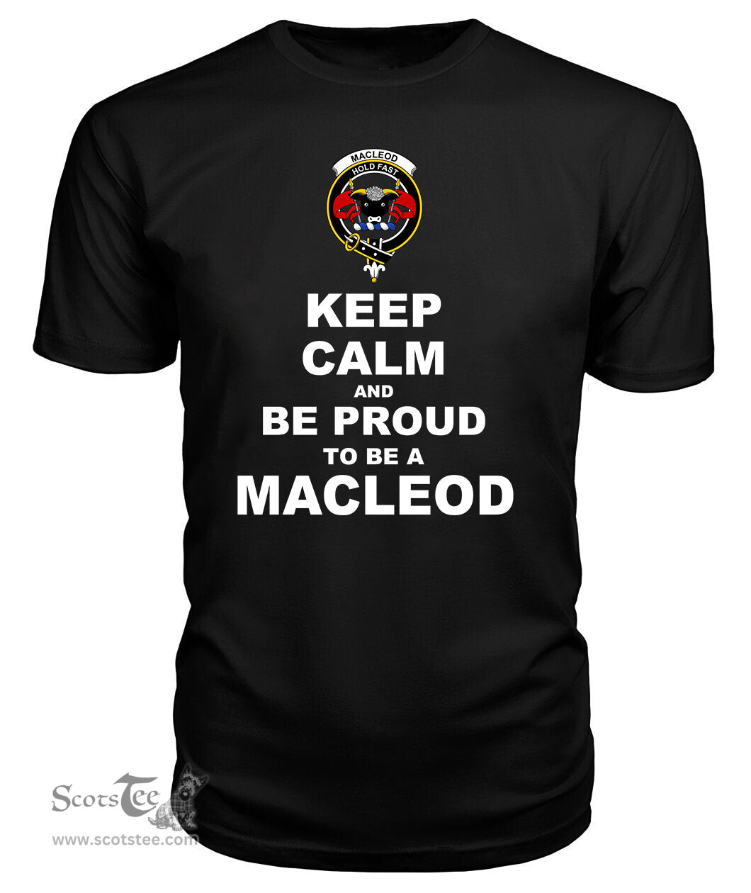 ScotsTee Shop Black Tartan T Shirts Scottish Macleod Of Harris Clan Keep Calm and Be Proud To Be a Macleod Of Harris T Shirt