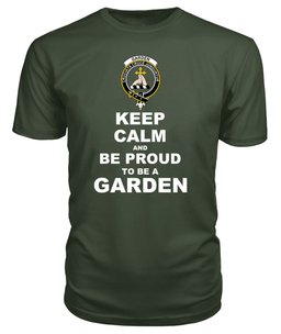 ScotsTee Shop Military Green Tartan T Shirts Scottish Garden Or Gardyne Clan Keep Calm and Be Proud To Be a Garden T Shirt