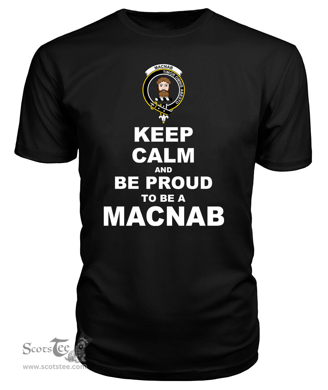 ScotsTee Shop Black Tartan T Shirts Scottish Macnab Clan Keep Calm and Be Proud To Be a Macnab T Shirt
