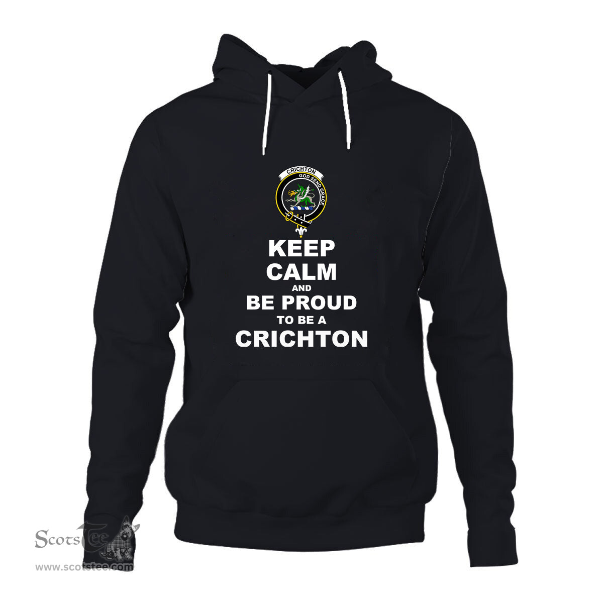 ScotsTee Shop Scottish Crichton Clan Keep Calm and Be Proud To Be a Crichton Hoodie