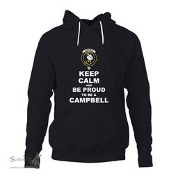 ScotsTee Shop Scottish Campell of Cawder Clan Keep Calm and Be Proud To Be a Campbell Hoodie