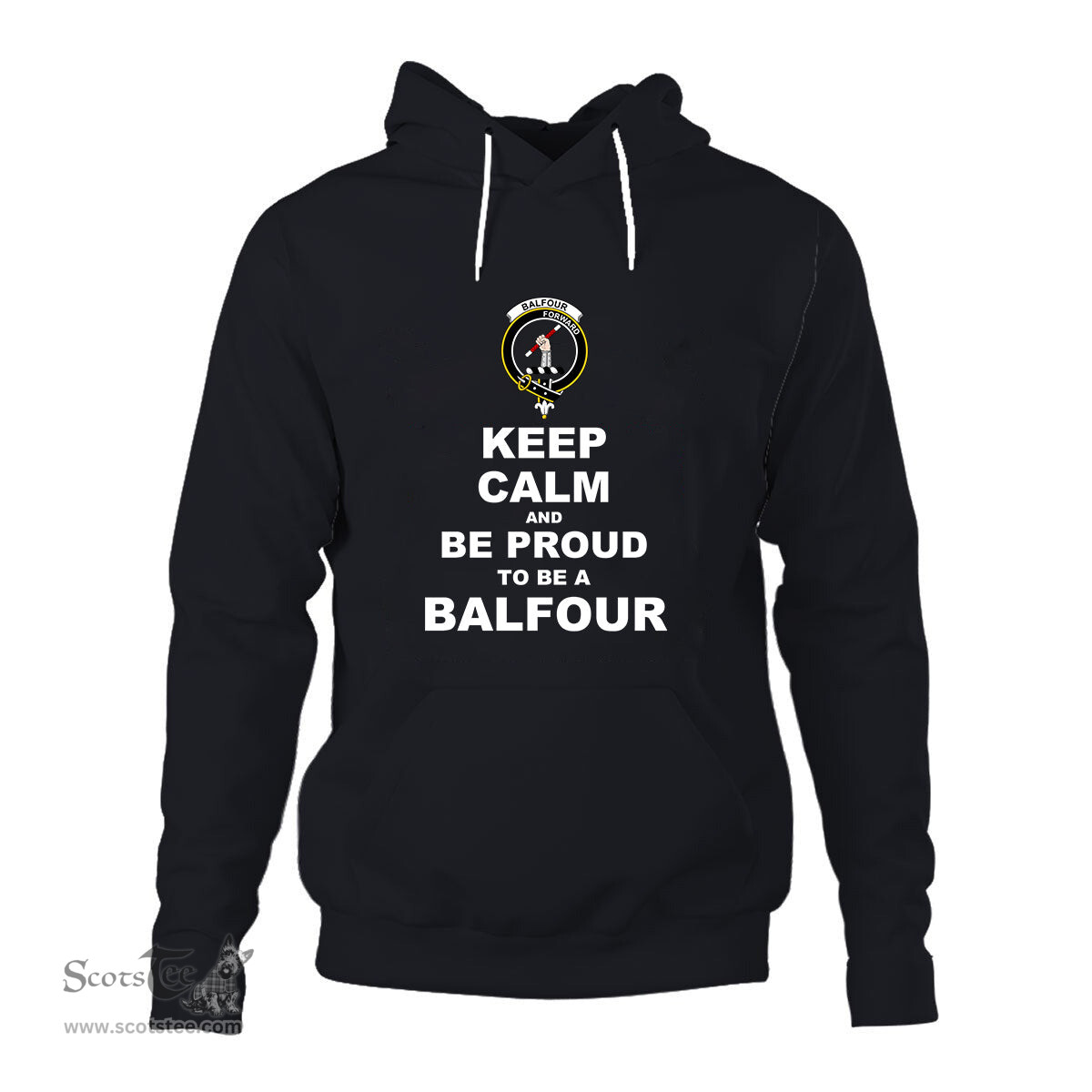 ScotsTee Shop Scottish Balfour Clan Keep Calm and Be Proud To Be a Balfour Hoodie