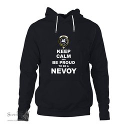ScotsTee Shop Scottish Nevoy Clan Keep Calm and Be Proud To Be a Nevoy Hoodie